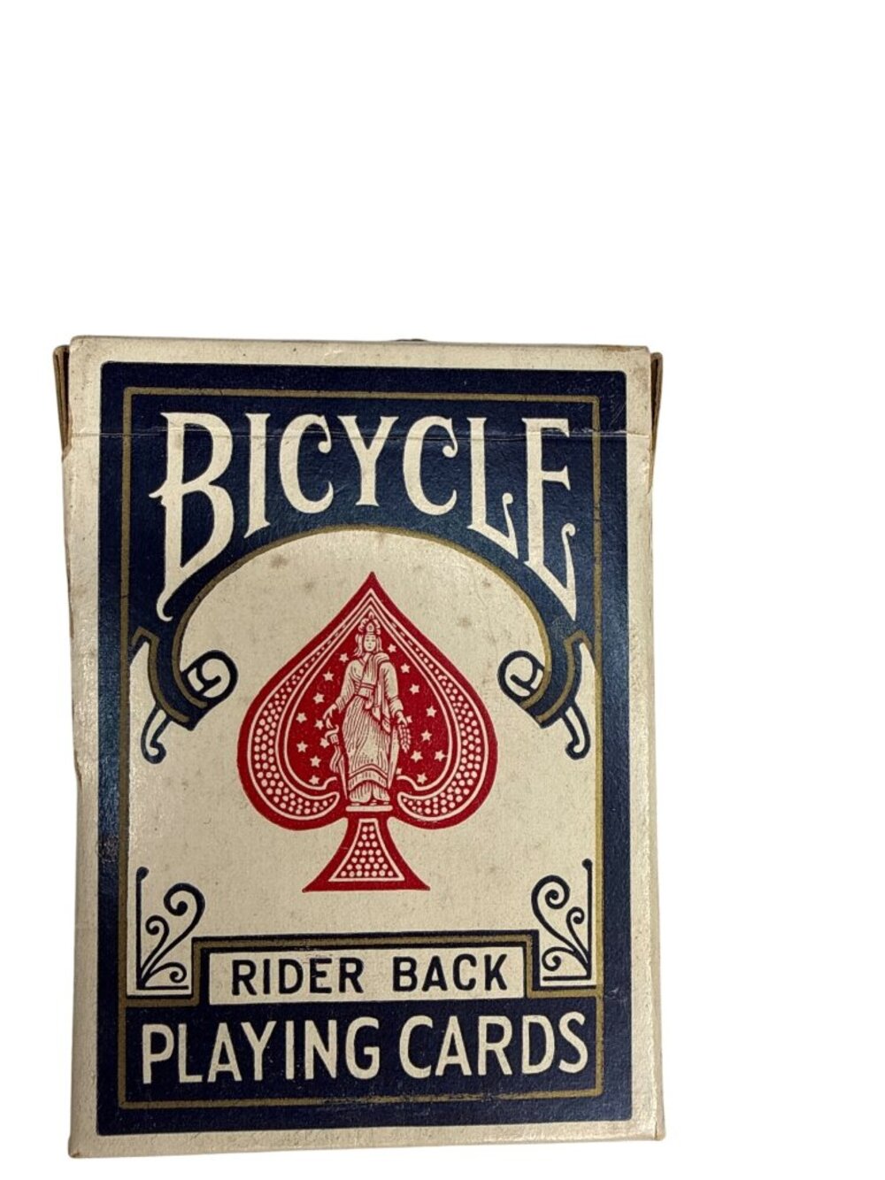 Vintage Bicycle Rider Back Playing Cards Open Pack Complete  Game Blue USA